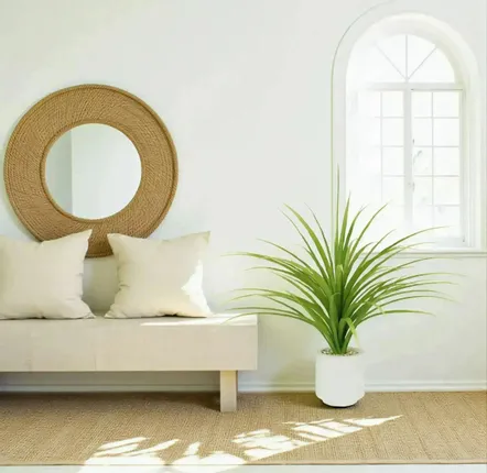 Décorations florales - Dracaena artificielle en pot blanc - ILARIA.I