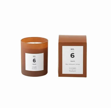 Cloisons - NO. 6 - Sequoia Bougie parfumée, Marron, Cire naturelle - ILARIA 2.0