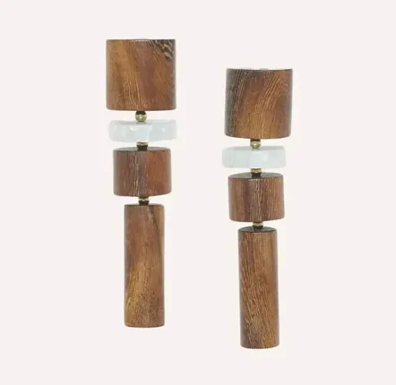 Bijoux - Boucles d'oreilles poussoir 4 éléments grand modèle - Okawa - ILARIA.I