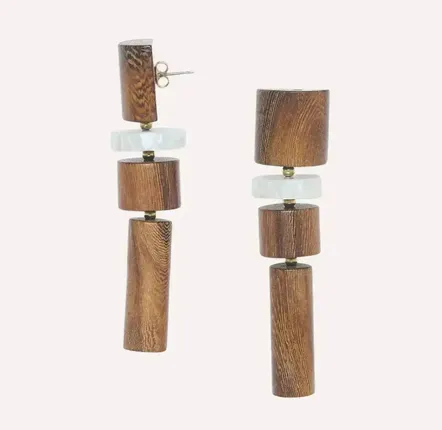 Bijoux - Boucles d'oreilles poussoir 4 éléments grand modèle - Okawa - ILARIA.I