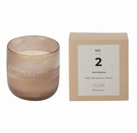 Cloisons - NO. 2 - Green Gardenia Bougie parfumée, Rose, Cire naturelle - ILARIA 2.0