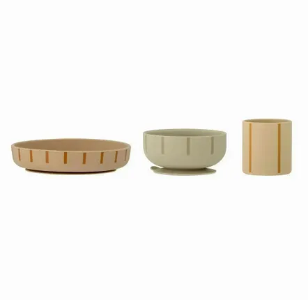 Accessoires à poser - Levi Ensemble de vaisselle, Verte, Silicone - ILARIA 2.0