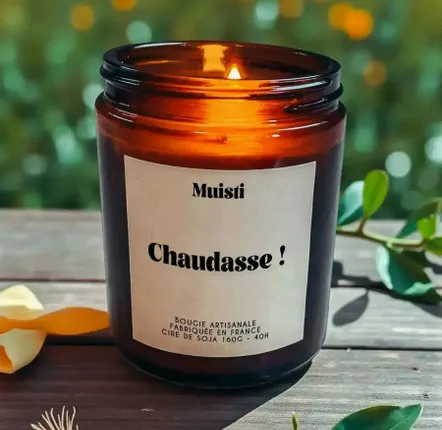 Objets de décoration - Bougie Parfumée - Chaudasse - Musc blanc – 160g - ILARIA.I