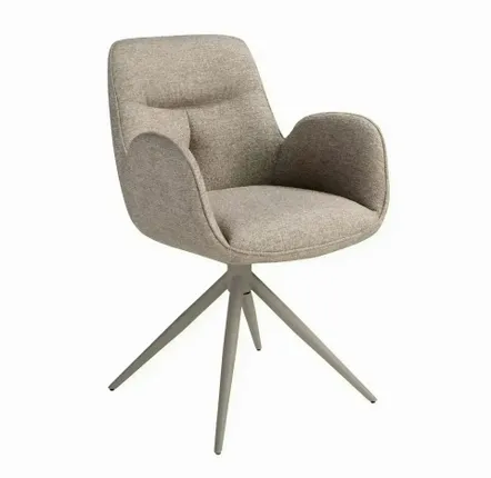 Chaises - Chaise pivotante en tissu beige - ILARIA.I
