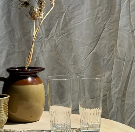 Verres - 6 grands verres à orangeade en verre - M.A. SALGUEIRO