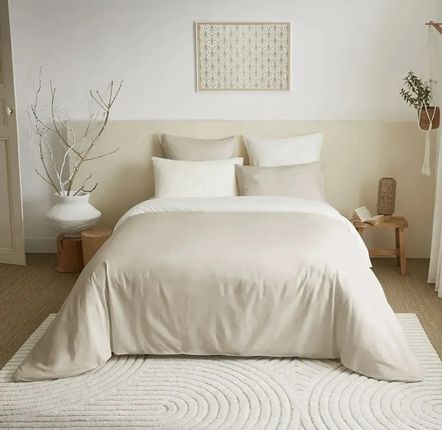 Linge de lit - Housse de couette Percale 240 x 220 cm Pur Coton Peigné Longues Fibres 80 Fils/cm² Perle - COTON PUR