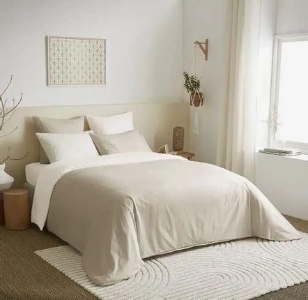 Linge de lit - Housse de couette Percale 240 x 220 cm Pur Coton Peigné Longues Fibres 80 Fils/cm² Perle - COTON PUR