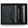 Design objects - Set with pen, stainless steel thermal bottle and genuine leather documents holder - ASIATIDES