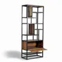 Shelves - Shelf in recycled wood and dark-colored metal - LES GAMBETTES MODIF TEST HBE 30/04