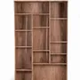 Bookshelves - Bookcase in brown mango wood 2 meters - LES GAMBETTES MODIF TEST HBE 30/04
