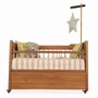 Chambres d'enfants - Berceau en teck avec tissu blanc Pepe - LES NOUVELLES GAMBETTES TEST 29/04