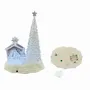 Nativity scenes and santons - LED Musical Nativity Scene with Tree – Crystal Look & Glitter Base - LES LUMIERES DU TEMPS