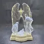 Nativity scenes and santons - Crystal-Style LED Nativity with Angel Wings – Light & Music Feature - LES LUMIERES DU TEMPS