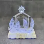 Nativity scenes and santons - Crystal-Style LED Nativity Scene – Lighted with Music & Star Detail - LES LUMIERES DU TEMPS