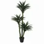 Floral decoration - Artificial yucca, 3 trunks, 170 leaves, plastic pot - ILARIA.I