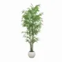 Floral decoration - Large artificial bamboo, 6 trunks, white pot - ILARIA.I