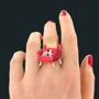 Jewelry - CHANAPE RING, SILVER AND RED COLOR - ILARIA.I