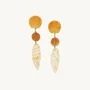 Jewelry - Post earrings with agate ring & shell pendant - Alona - ILARIA.I