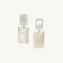 Bijoux - Boucles d'oreilles clips 2 rectangles Nacre et os - Milos - ILARIA.I