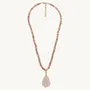 Jewelry - Long necklace with rose quartz pendant - Spiaggia Rosa - ILARIA.I