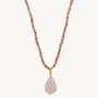 Jewelry - Long necklace with rose quartz pendant - Spiaggia Rosa - ILARIA.I