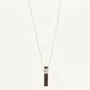 Jewelry - Long necklace with wood & shell tube - Okawa - ILARIA.I