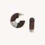 Bijoux - Boucles d'oreilles créoles bois de roblès - Okawa - ILARIA.I
