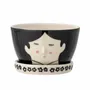 Bath accessories for children - Carolin Flowerpot w/Saucer, Black, Stoneware - ILARIA 2.0