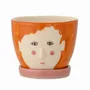 Accessoires pour bain enfants  - Jaya Pot de fleurs pour support, Orange, Grès - ILARIA 2.0