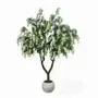 Décorations florales - Glycine artificielle en pot plastique blanc - ILARIA.I