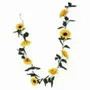 Floral decoration - Artificial sunflower garland – 7 flowers – Yellow - ILARIA.I