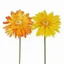 Décorations florales - Tige artificielle de gerbera – Jaune et orange - ILARIA.I