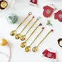Knives - Set of 6 Christmas spoons with decoration - silver or gold - ILARIA.I