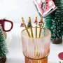Knives - Set of 6 Christmas spoons with decoration - silver or gold - ILARIA.I