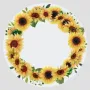 Table mat - Bottle coaster - Girofiori Sottobottiglia Rotondo - #02 - ILARIA.I