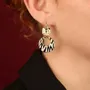 Bijoux - DORMEUSES ALFRED COULEUR DORE NOIR - ILARIA.I