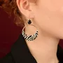 Bijoux - DORMEUSES ALFRED COULEUR DORE NOIR - ILARIA.I