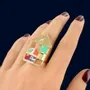 Bijoux - BAGUE CURIEUSE COULEUR DORE MULTI - ILARIA.I