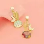 Bijoux - PUCES PLUME COULEUR DORE MULTI - ILARIA.I