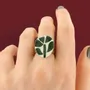 Bijoux - BAGUE KALY COULEUR BRONZE VERT - ILARIA.I