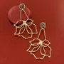 Bijoux - PUCES HIBISCUS COULEUR DORE ROSE - ILARIA.I