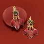 Bijoux - DORMEUSES HIBISCUS COULEUR DORE ROSE - ILARIA.I