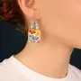 Bijoux - DORMEUSES DELICE COULEUR ARGENT MULTI - ILARIA.I