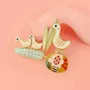 Bijoux - BROCHE PLUME COULEUR DORE MULTI - ILARIA.I
