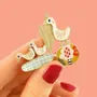 Bijoux - BROCHE PLUME COULEUR DORE MULTI - ILARIA.I