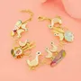 Bijoux - BRACELET PLUME COULEUR DORE MULTI - ILARIA.I