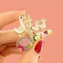 Bijoux - BROCHE PLUME COULEUR DORE MULTI - ILARIA.I