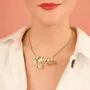 Bijoux - COLLIER PLUME COULEUR DORE MULTI - ILARIA.I