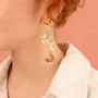Bijoux - PUCES PLUME COULEUR DORE MULTI - ILARIA.I