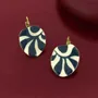 Bijoux - DORMEUSES KALY COULEUR BRONZE BLEU - ILARIA.I